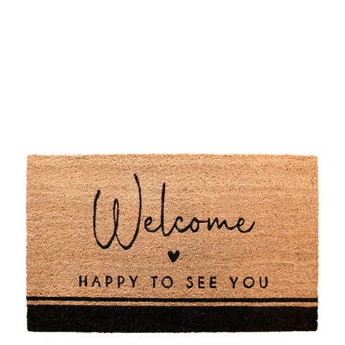 Fußmatte "Welcome-happy to see you"