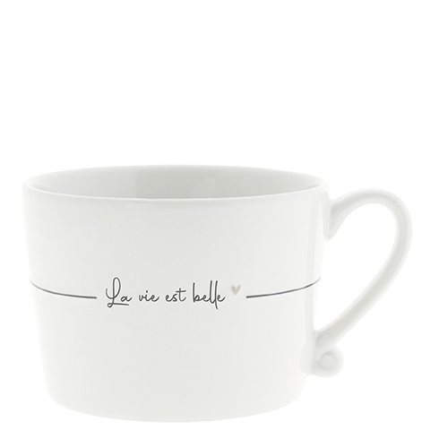 bastion-collections-bc-tasse-la-vie-est-belle-schwarz-weiss-RJ-CUP-084-BL Tasse "La vie est belle" (schwarz)
