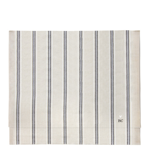 Tischläufer "Streifen" (50 x 160cm) (beige/schwarz)
