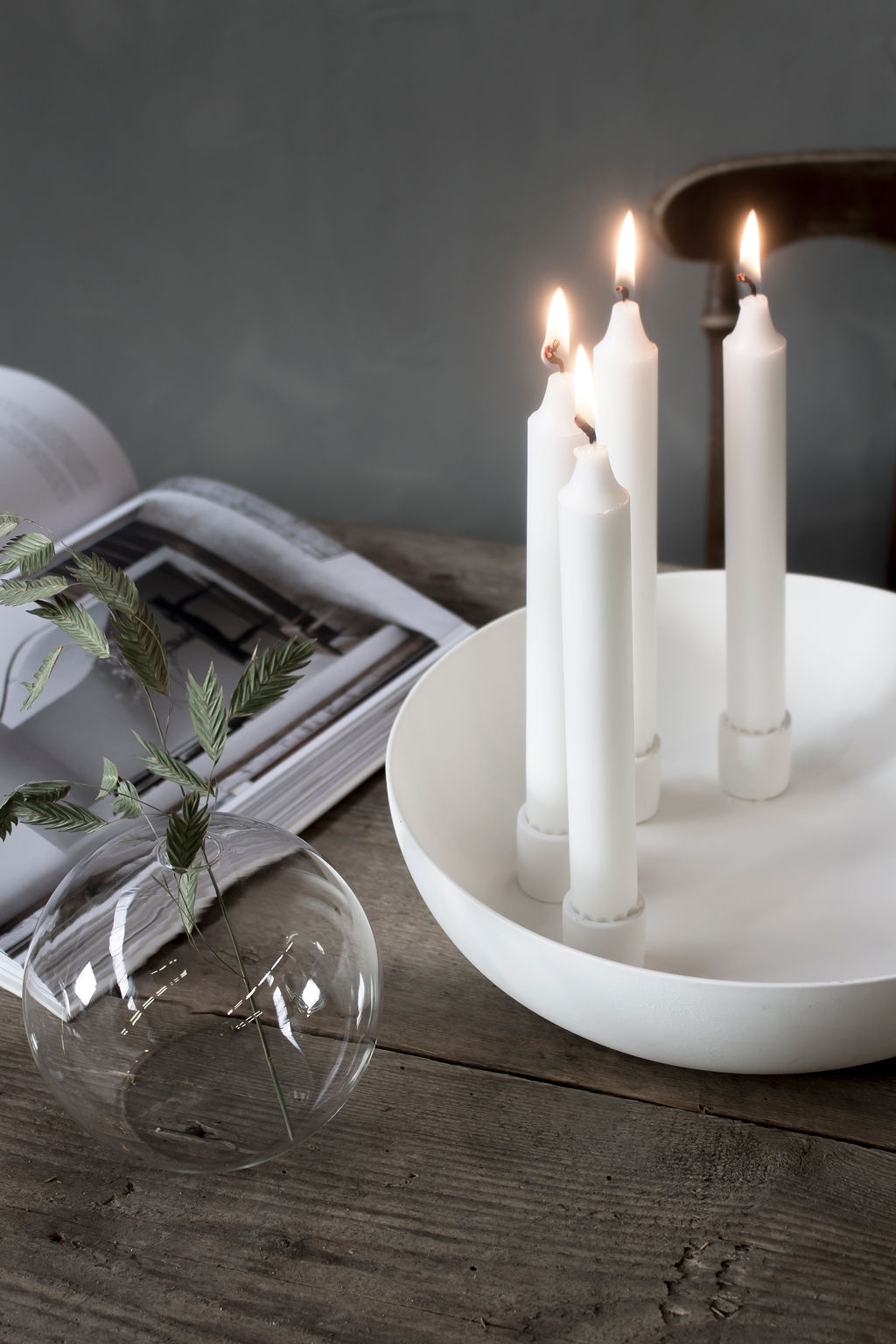 Kerzenhalter "Kvistbro" für 4 Kerzen (weiß)