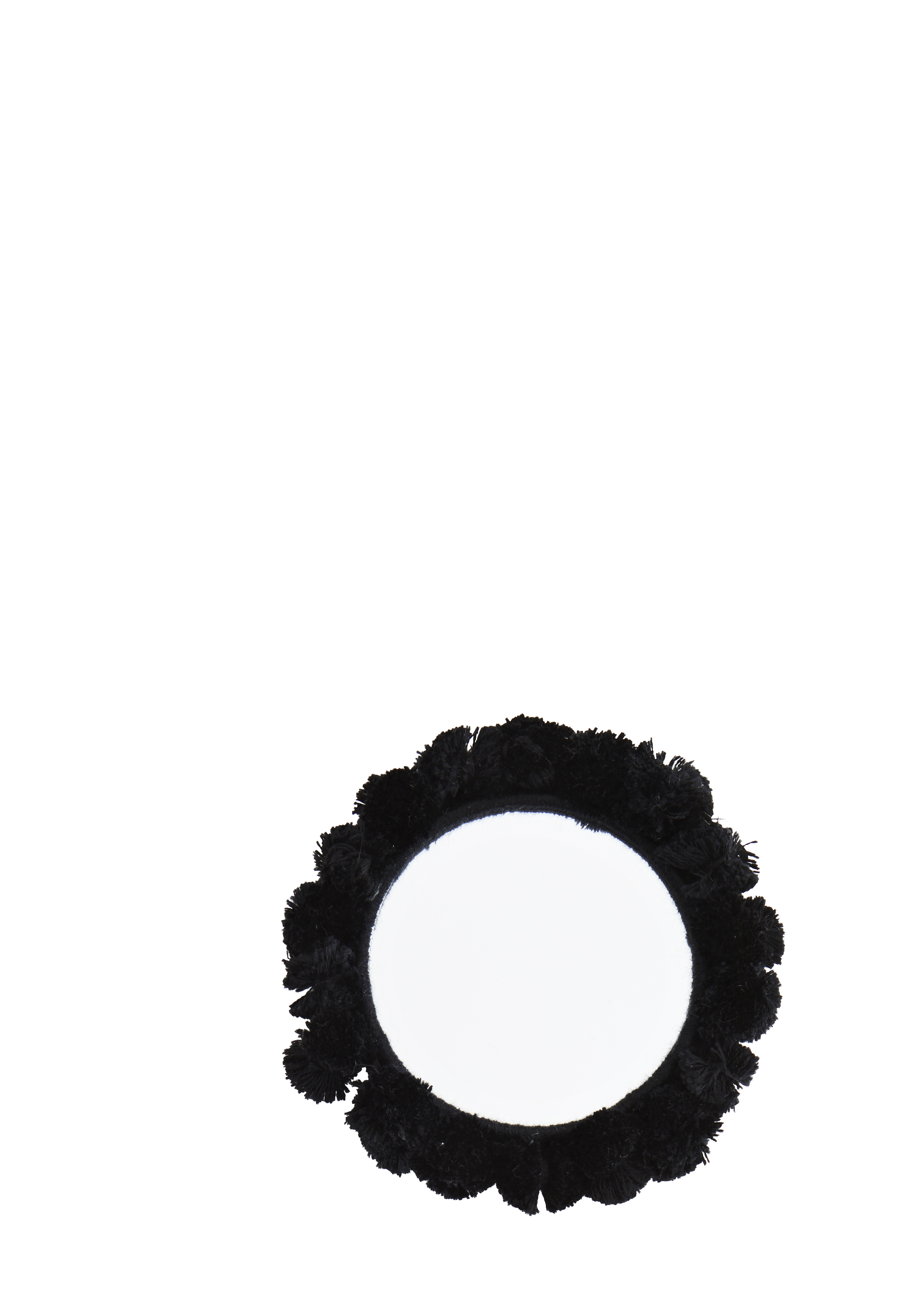 Taschenspiegel mit Tasseln (schwarz)