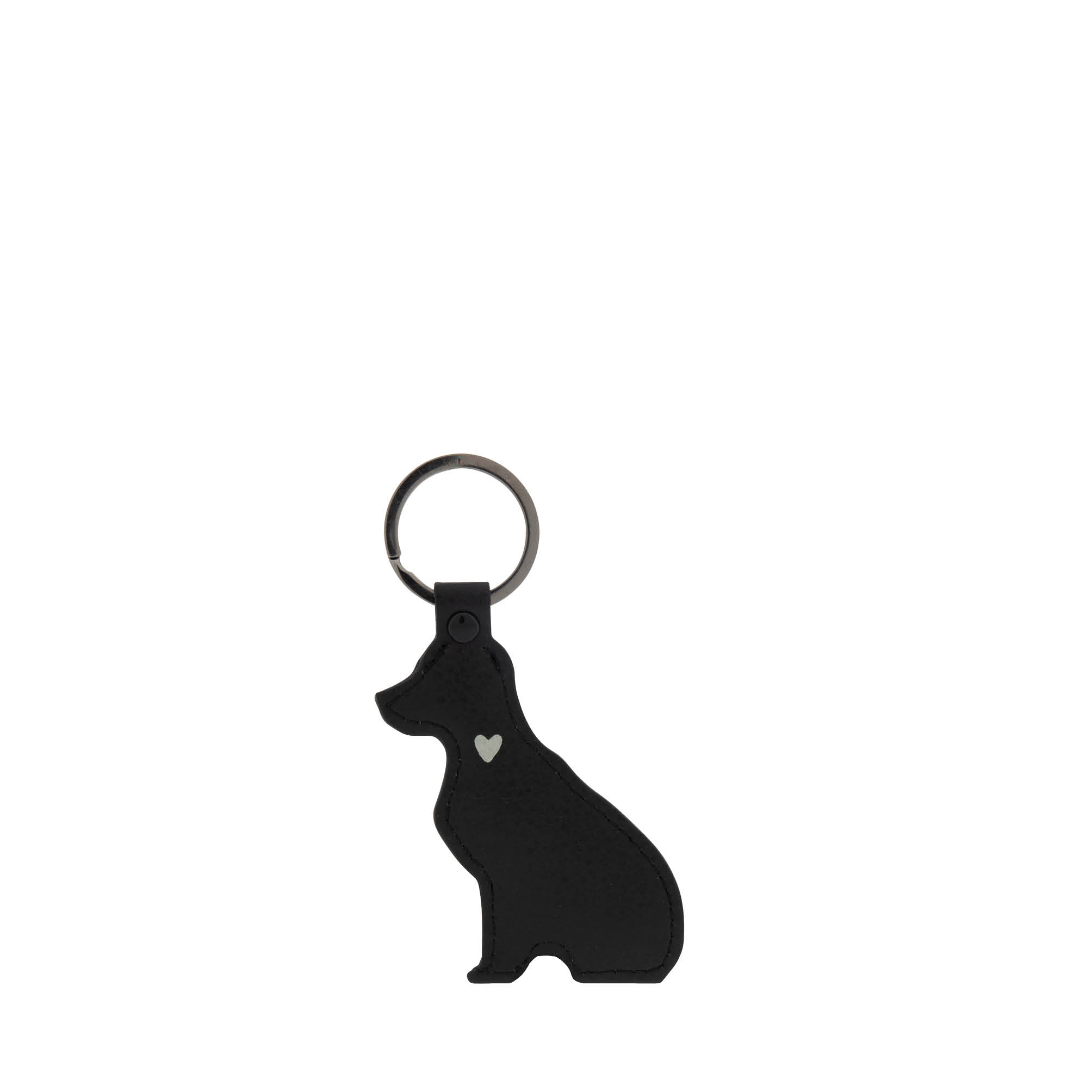 Schlüsselanhänger Hund "Herz" (schwarz)