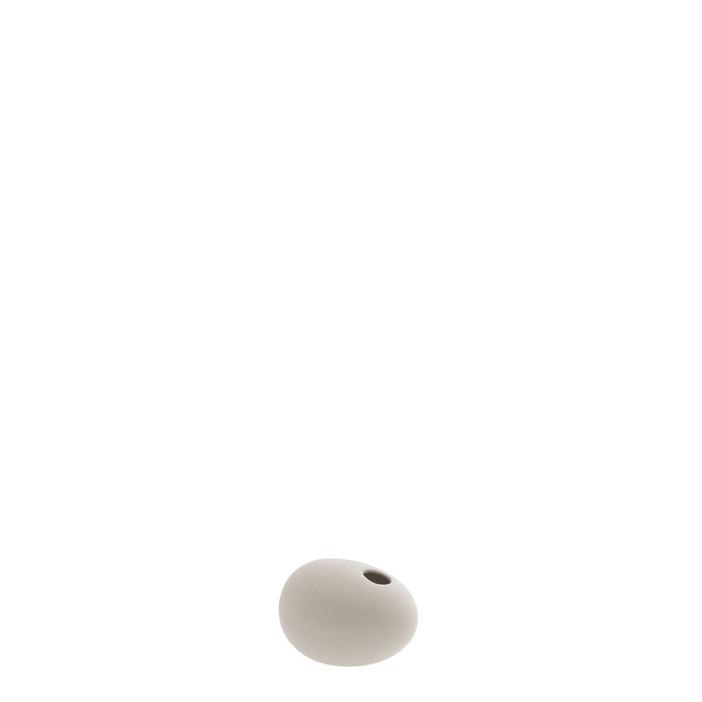 Vase in Eiform "Levide" (mini) (beige)