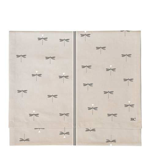 Tischläufer "Libellen" (50 x 160cm) (beige/schwarz)
