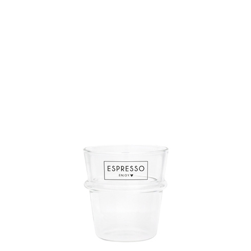 Espressoglas "Espresso Enjoy" (schwarz)