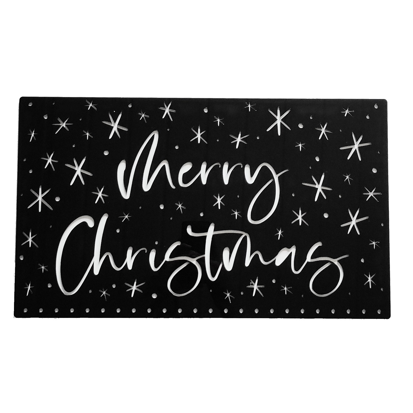 Adventskalender Board "Merry Christmas" (schwarz)