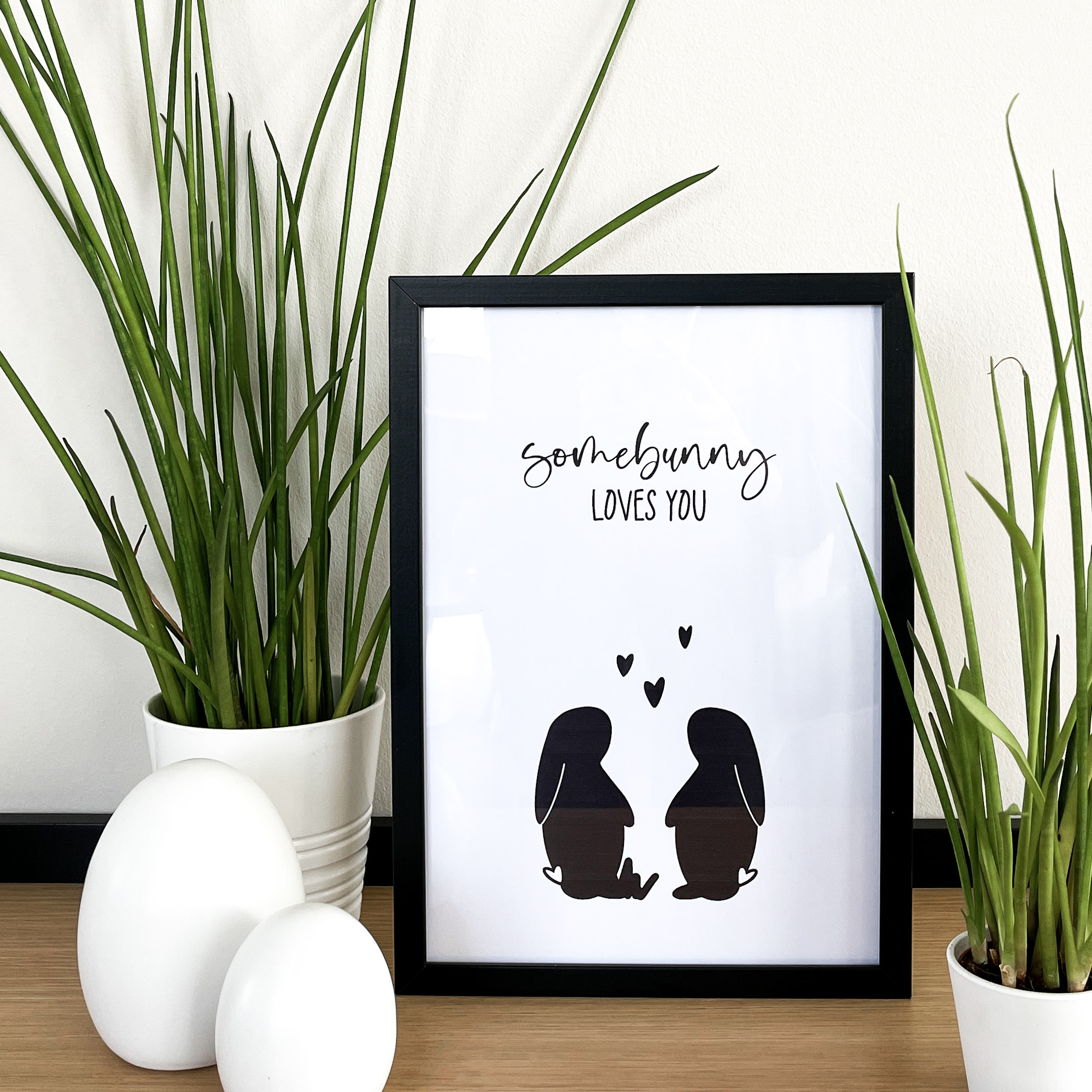 Print (DATEI) "somebunny loves you"