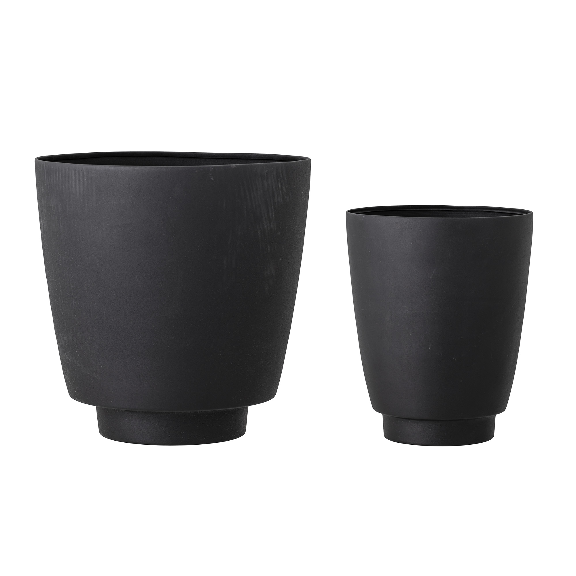 2er Set Blumentöpfe "llion" (schwarz)