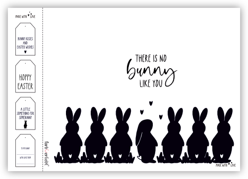 Schokoladenverpackung (DATEI) "there is no bunny like you"