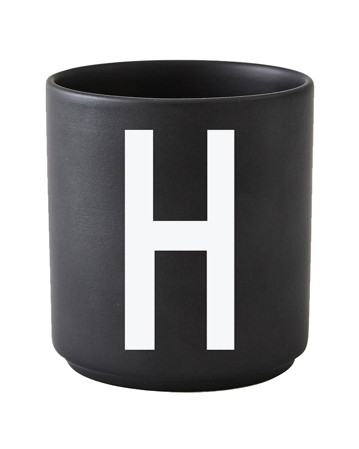 Black Cup "H" (Porzellan)