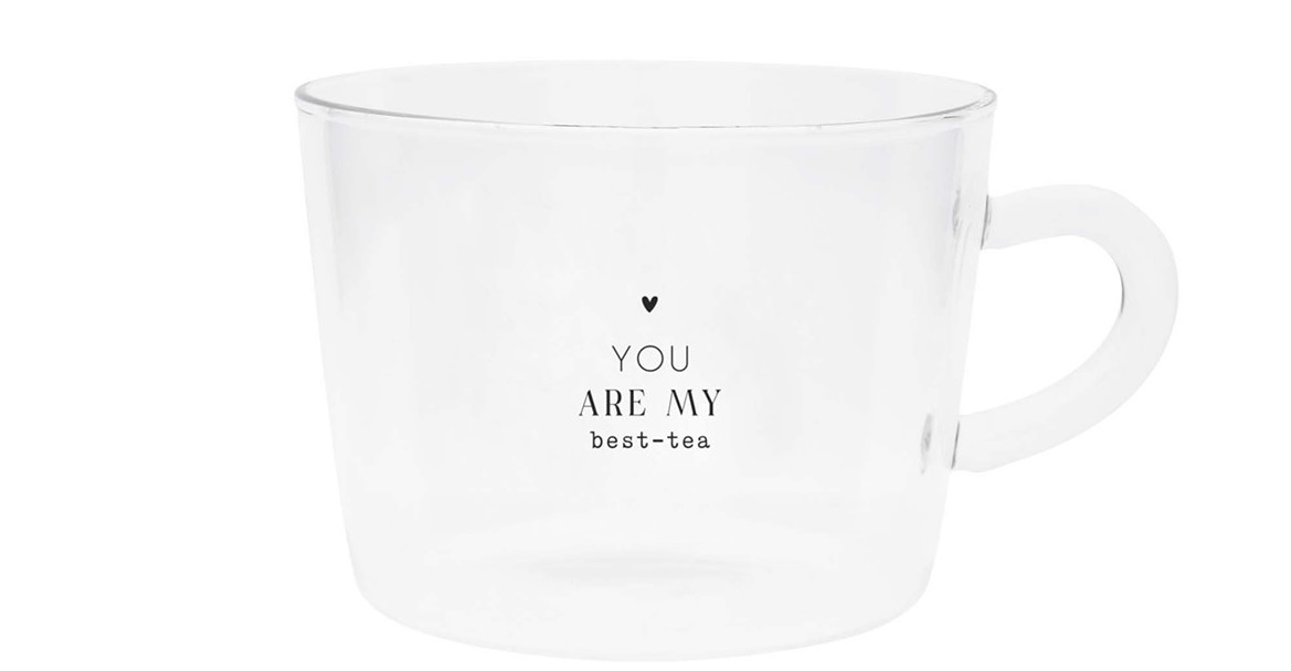 Teeglas "you are my best-tea" (schwarz)