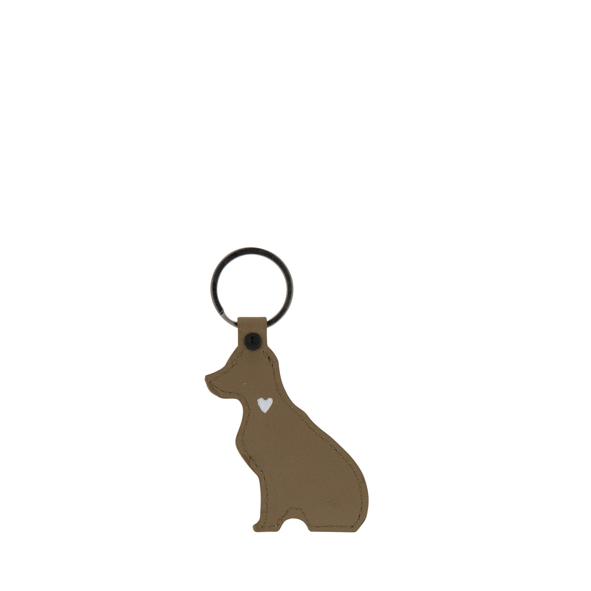 Schlüsselanhänger Hund "Herz" (beige)