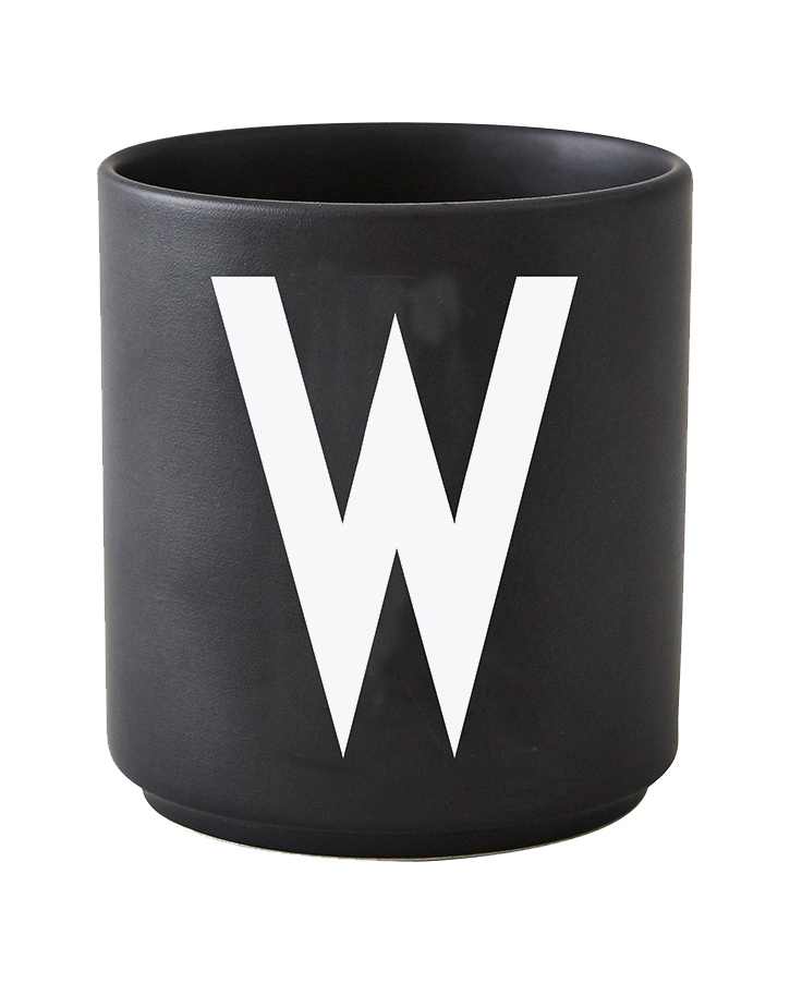 Black Cup "W" (Porzellan)