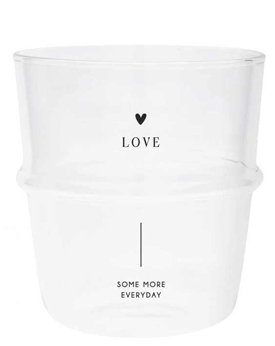 Wasserglas "love - some more everyday" (schwarz)