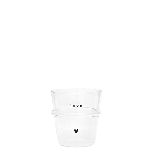 Espressoglas "Love" (schwarz)