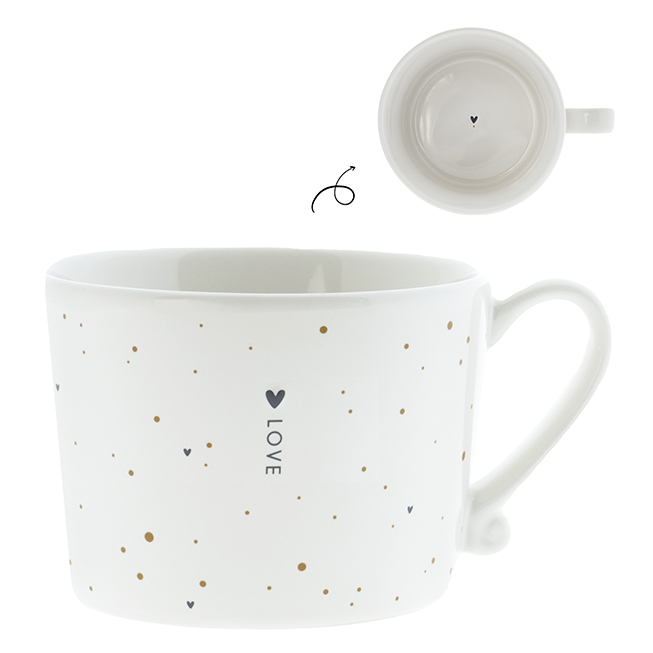 Bastion Collections (BC) - Tasse "Punkte - Love" (braun) - RJ/CUP 115 BC