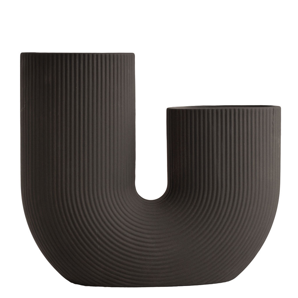 Keramikvase "Stravalla" (dunkelgrau)