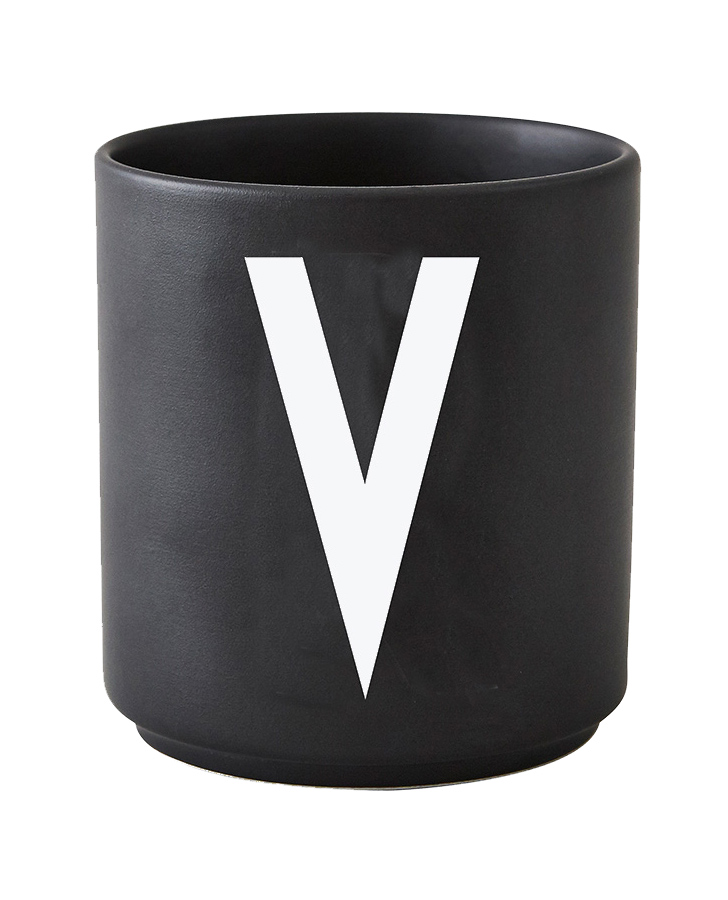 Black Cup "V" (Porzellan)