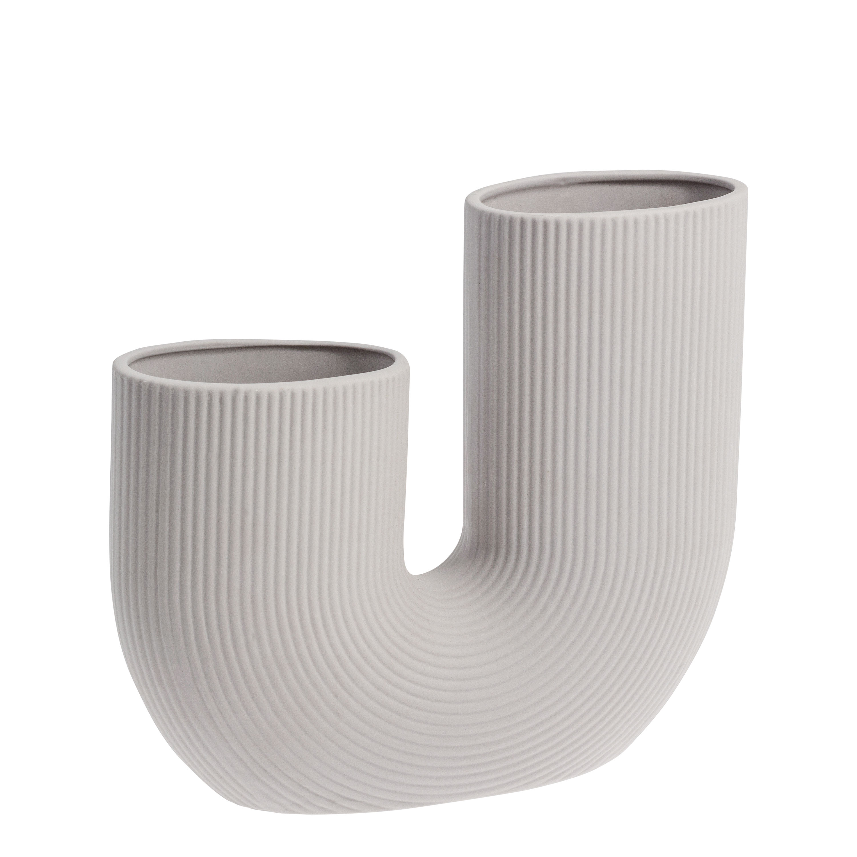 Keramikvase "Stråvalla" (hellgrau)