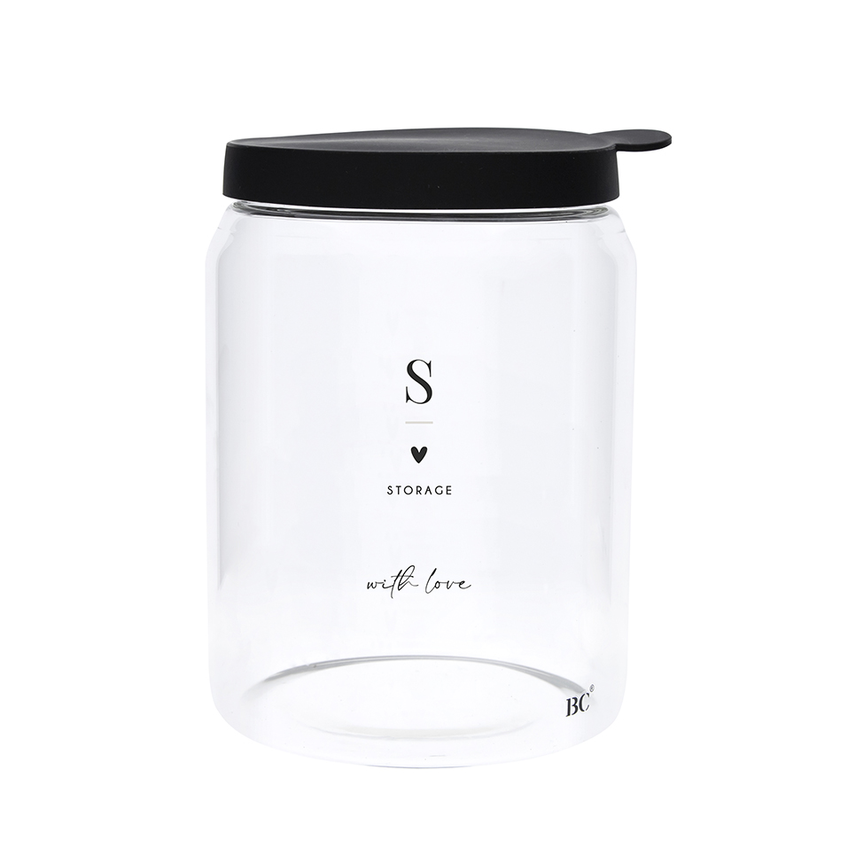 Vorratsglas mit Deckel "S-Storage with love"