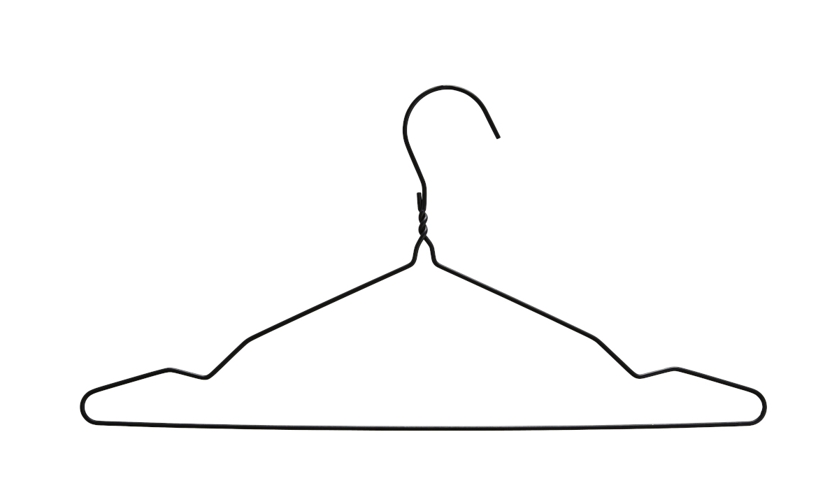 Kleiderbügel aus Metall (mattschwarz)