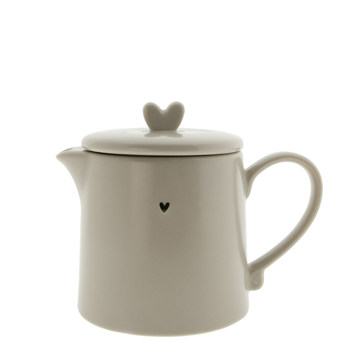 Teekanne "Herz" (matt, beige)