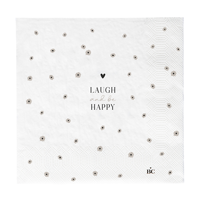 Papierservietten "Laugh and be Happy" (20 Stück)