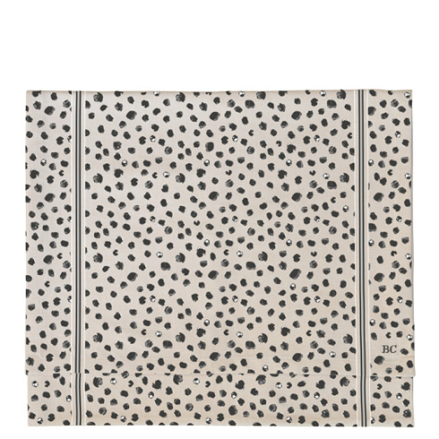 Tischläufer "Punkte" (50 x 160cm) (beige/schwarz)