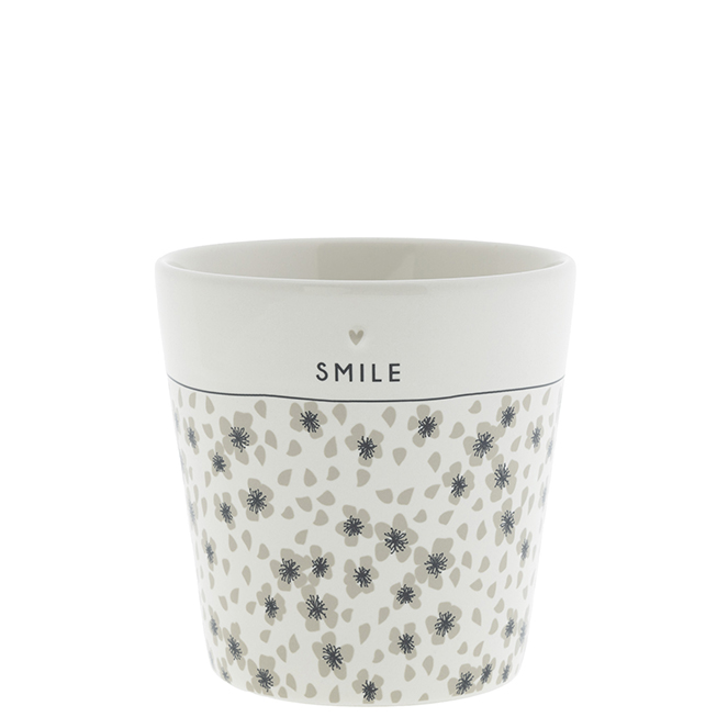 Becher "Blumen-Smile" (beige)