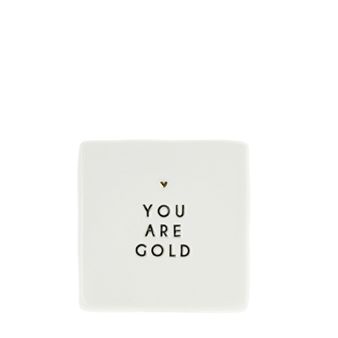 Fliese "you are gold" (schwarz)
