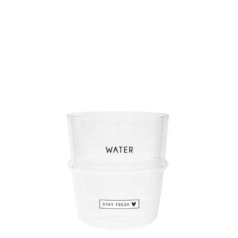 Wasserglas "Water-stay fresh" (schwarz)