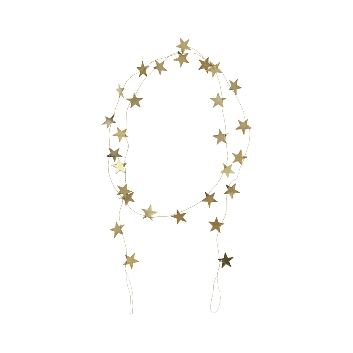 Girlande "Stars" - 150cm (antikes Messing)
