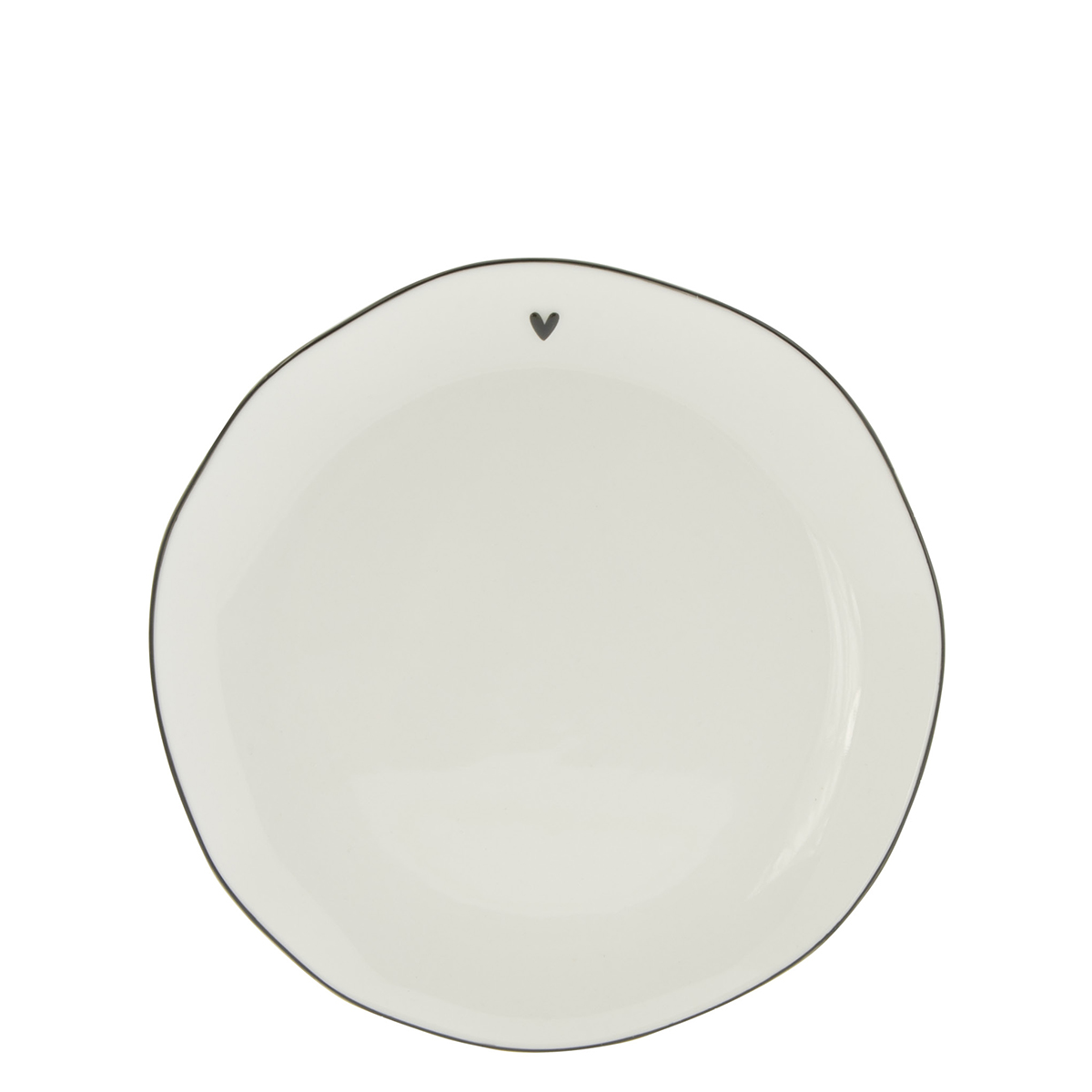 Teller mit Herz (19 cm) (schwarz)