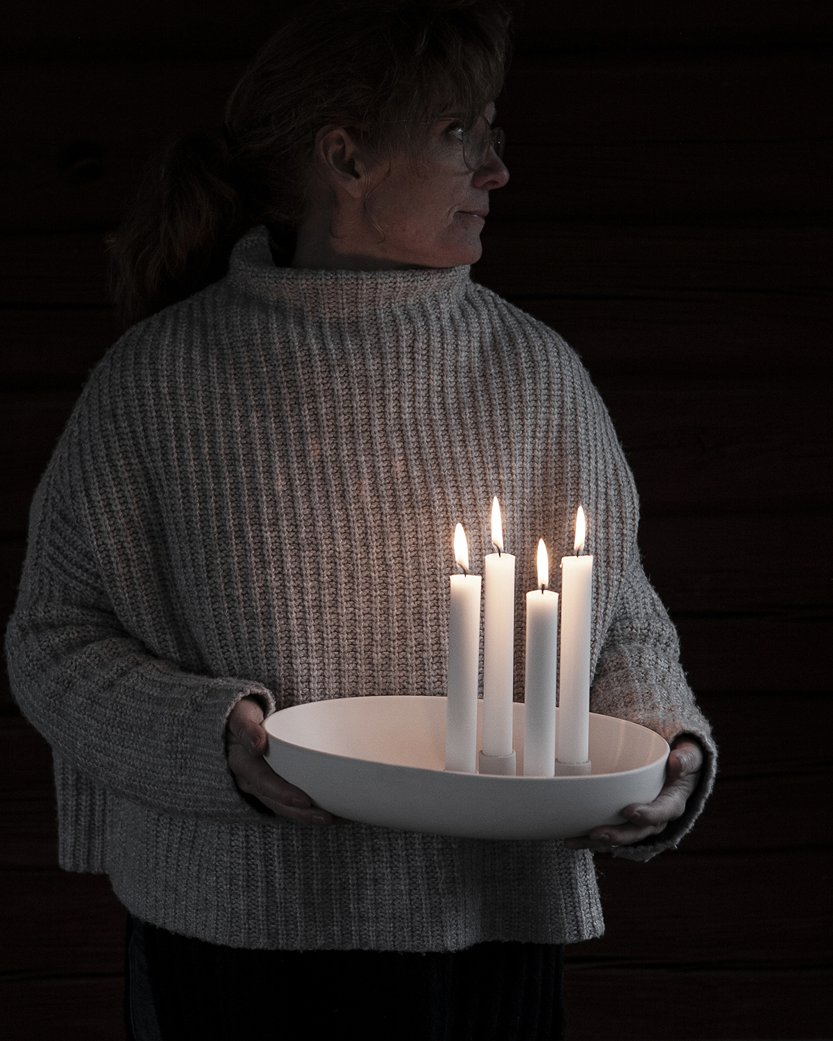 Kerzenhalter "Gullholmen" (weiß)
