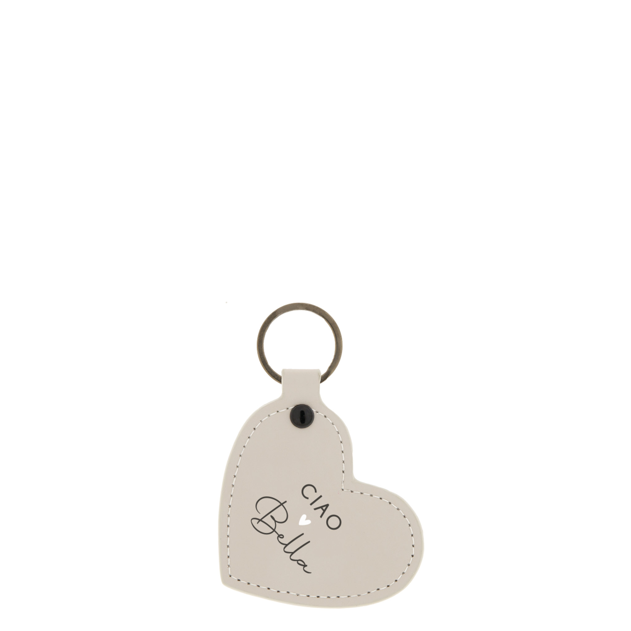 Schlüsselanhänger Herz "Ciao Bella" (beige)