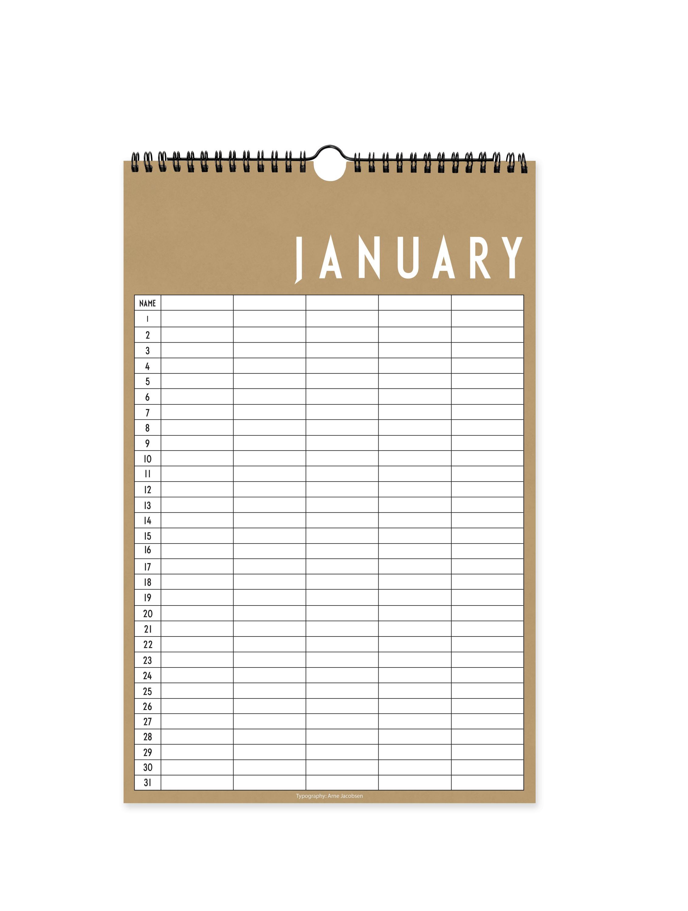Wandkalender "Monthly Planner" (beige)