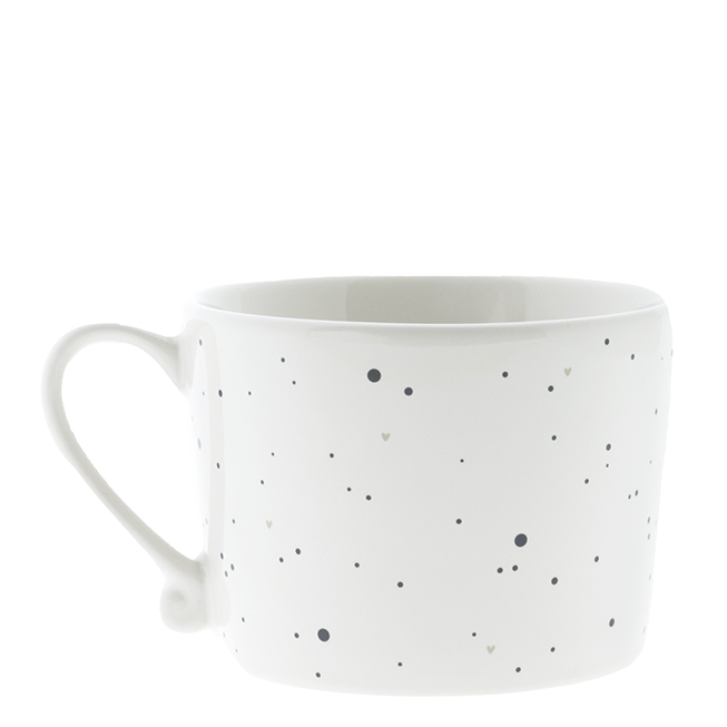 Bastion Collections (BC) - Tasse "Punkte - Love" (schwarz) - RJ/CUP 115 BL
