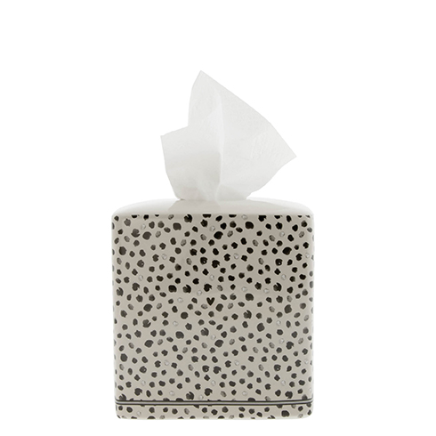 Taschentuchbox (Konfetti) beige/schwarz