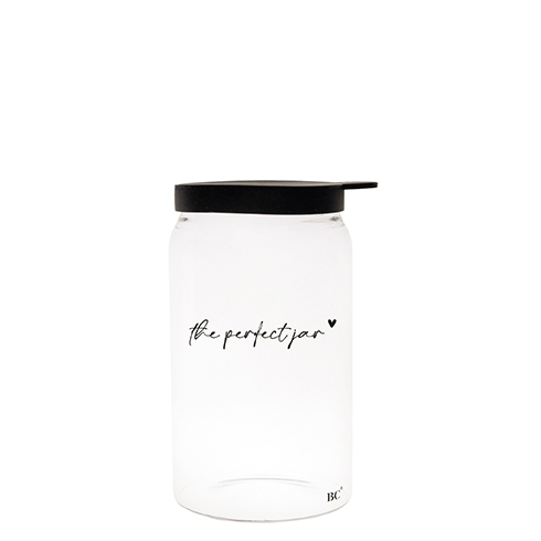 Vorratsglas mit Deckel "The perfect jar" (sehr klein) (schwarz)