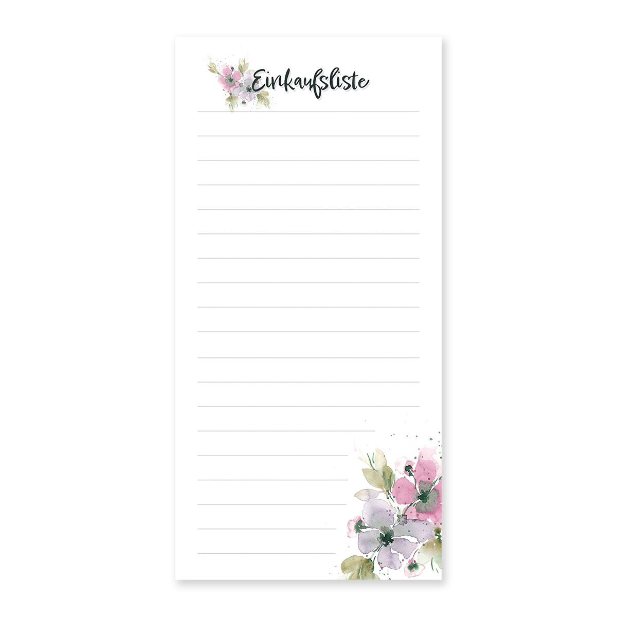 Einkaufsliste Din lang (rosa-grün)